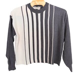NWOT Betsey's Boutique Shop Sweater XL Cozy Knit Soft Striped Geometric Preppy